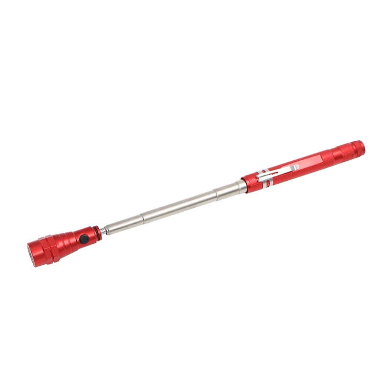 3 LED Telescopic Flexible Torch with Magnet 4-Color Pick-up Tool and Lamp Clip-on Flashlight Featuring Magnetic Pickup Colors