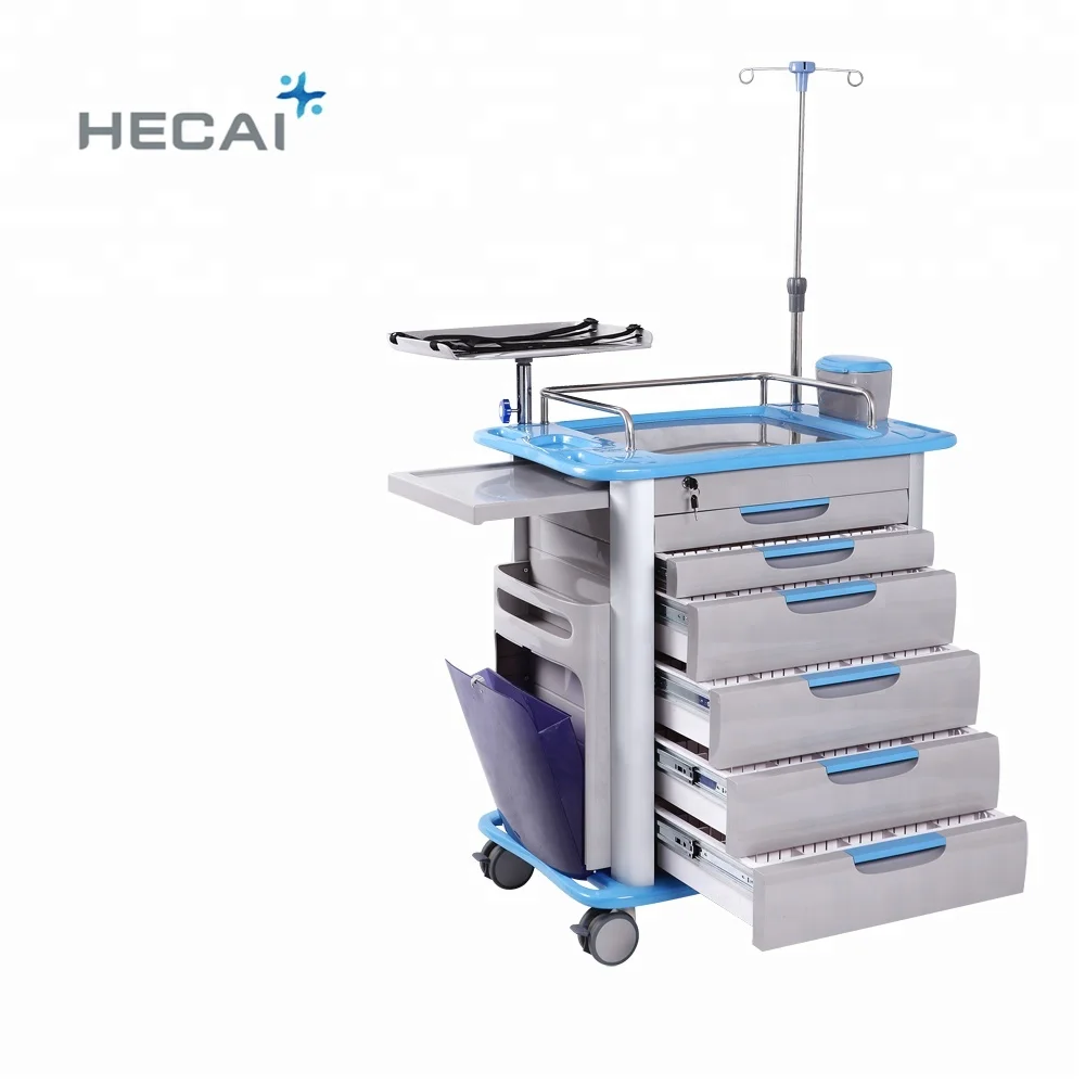 emergency cart hospital used hospital emergency trolley tours multi-color hospital medicine/drug trolley