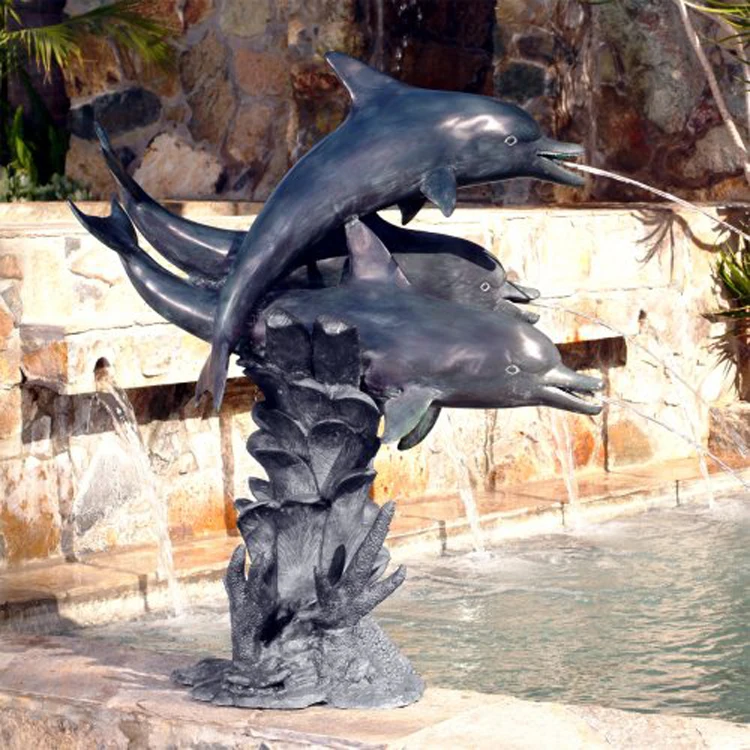 Статуэтки дельфинов для установки водного источника