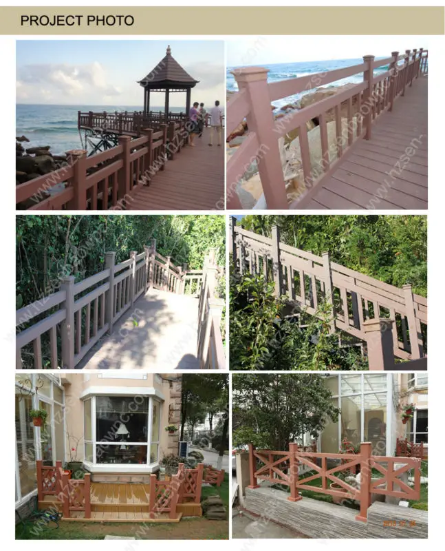 Durable WPC Railings - Ideal for Outdoor and Stair Use