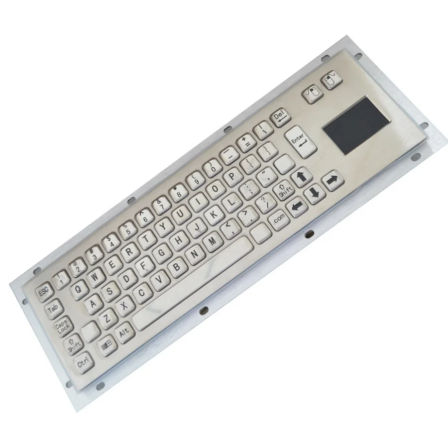 392*110 Cm Desktop Industrial IP65 Metal Keyboard with Touchpad