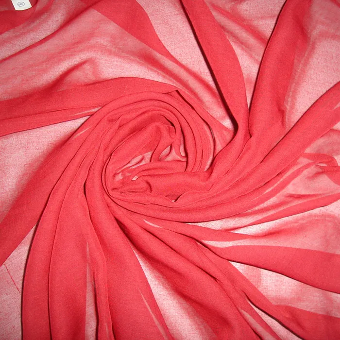 voile fabric wholesale spun polyester hajab/foulard fabric rolls