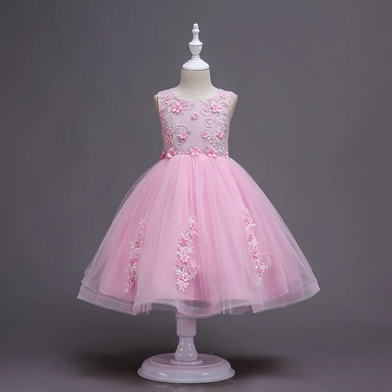 
 Оптовая продажа с фабрики; Модное детское фатиновое платье принцессы с короткими рукавами Вечерние  