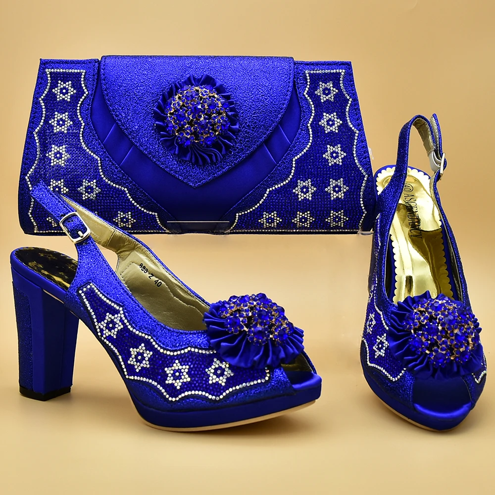 royal blue shoes and bag to match