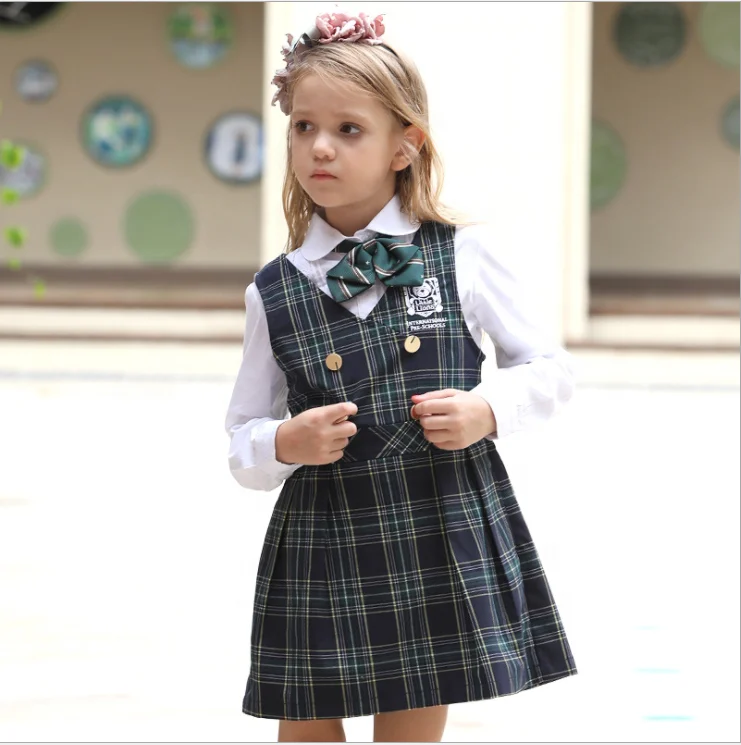 
 Унисекс унисекс униформа в британском стиле для дошкольного/детского сада рубашка + брюки + платье  