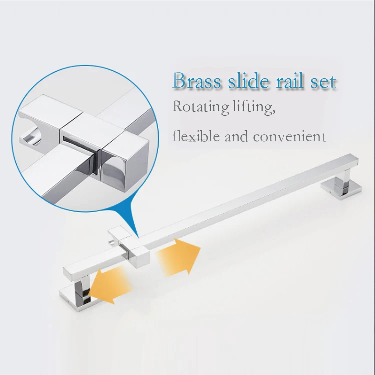 Brass Slide Rail Set with Handshower & 1.5m Flexible Hose manufacture