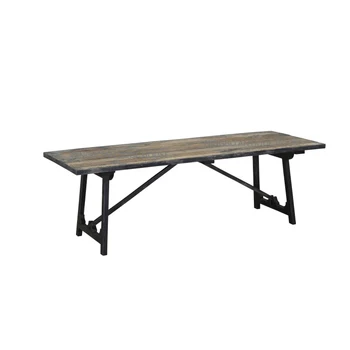 Good quality mid-century modern nordic indian black rustic white pine folding wooden dining table