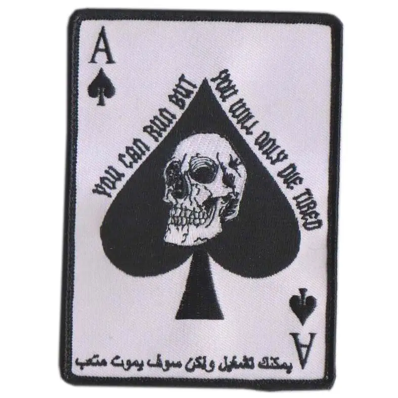 Arabic Ace Of Spades Death Card Tactical Morale Patch Badge Buy Arabo