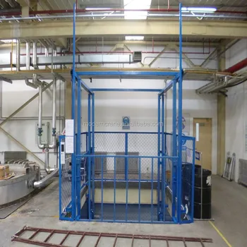 Warehouse portable lift platform electriing aerial rail guide hydraulic lifting platform