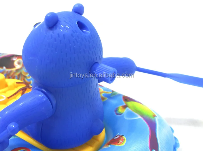 
Заводная лодка, надувная лодка, водный ветер, игрушка для ванной, игрушка, медведь на лодке 