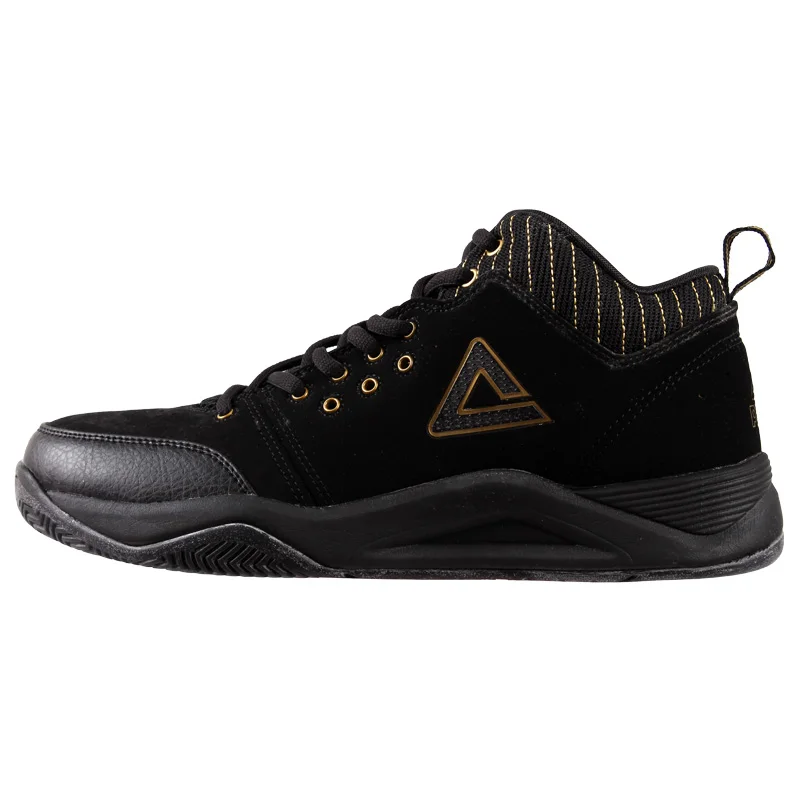 PEAK Wear Resistance Black Suede Leather Outdoor Sports
