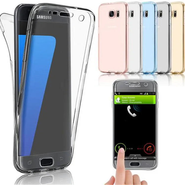 JESOY Full TPU Case for Samsung Galaxy S7 Edge Mobile Crystal Clear Cover Case 360 From m.alibaba.com