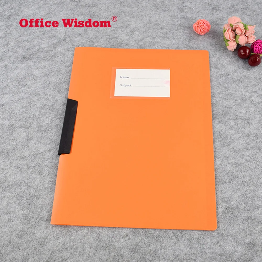 Office Wisdom A4 PP Plastic Rotary Clip File Folder