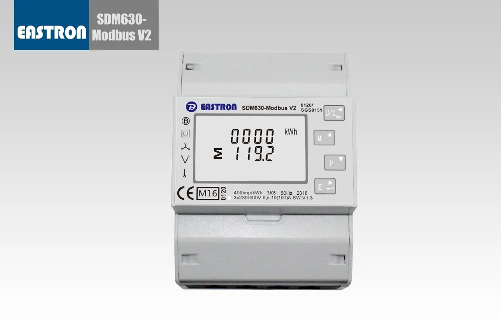 Sdm630 Modbus V2 Rs485 Modbus Electric Meter Mid 3 Phase Energy Power Meter Electronic Smart 1640