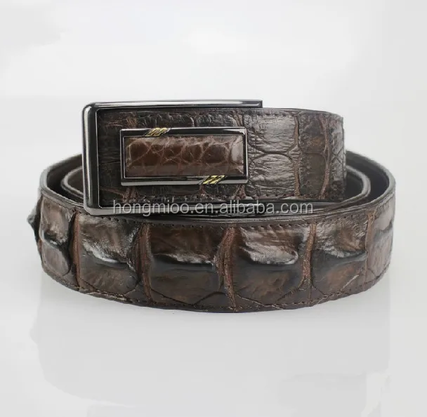 Nouveau crocodile rayé Bracelet Automatique Boucle Ceinture en cuir hommes de bonne qualité 