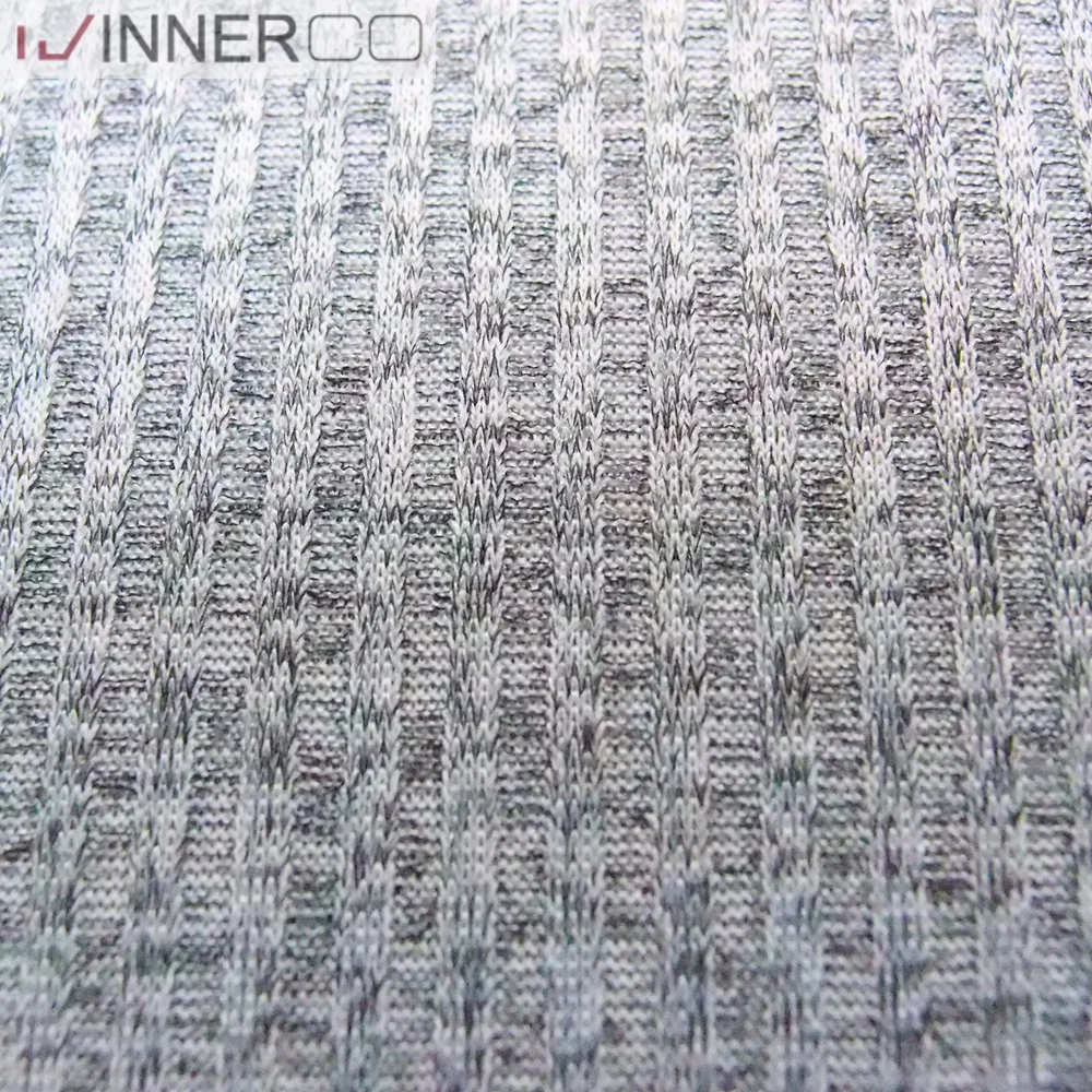 
 China supplier 4x4 rib melange knit sweater cheap fabric  