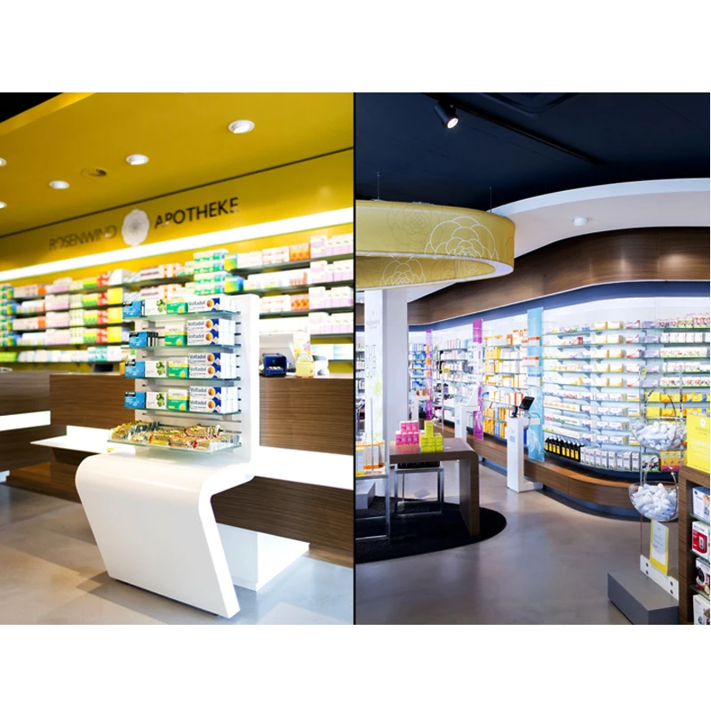 LUX Customized High-End Pharmacy Sign Board Interior Design Drugstore Furniture Medical Shop Fitting