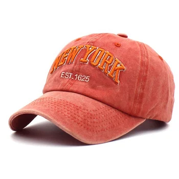 Summer Cotton Outdoor Women Men Orange Sport Face Caps Snap Back New York Fitted Hat Gangsta Slipknot Hip Hop Baseball Cap