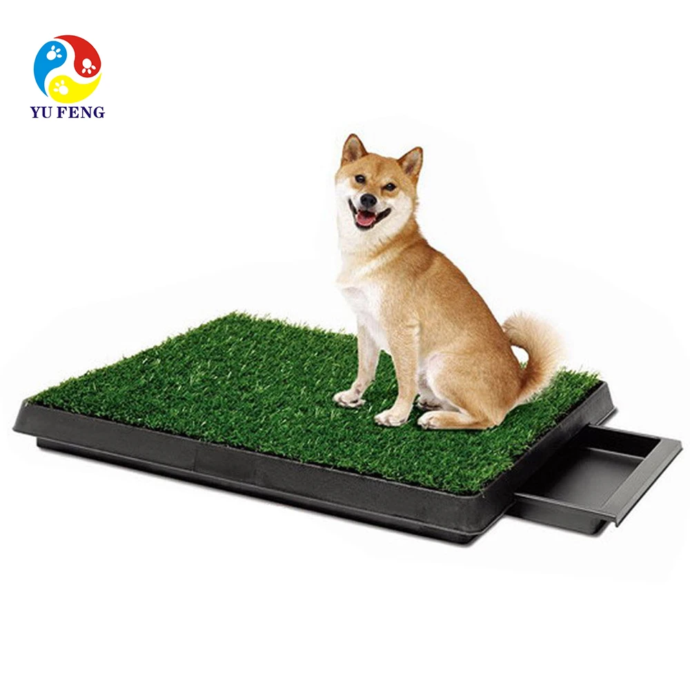 17x24 hygger Artificial Grass Dog Pee Pads Doormat for Puppy Potty Trainer Indoor Outdoor Rug Patio Lawn Professional Dog Grass Mat with Drainage Holes