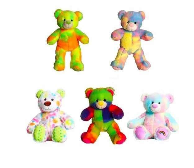ぬいぐるみカラフルなクマ大きなテディベア人形柔らかいぬいぐるみ