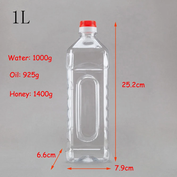 Wholesale Empty 1L PET Plastic Bottles for Vinegar Edible Oil and Camellia Oil with Lid