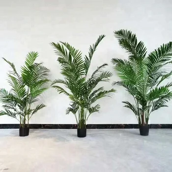 60cm high plastic mini areca palm tree for indoor decoration