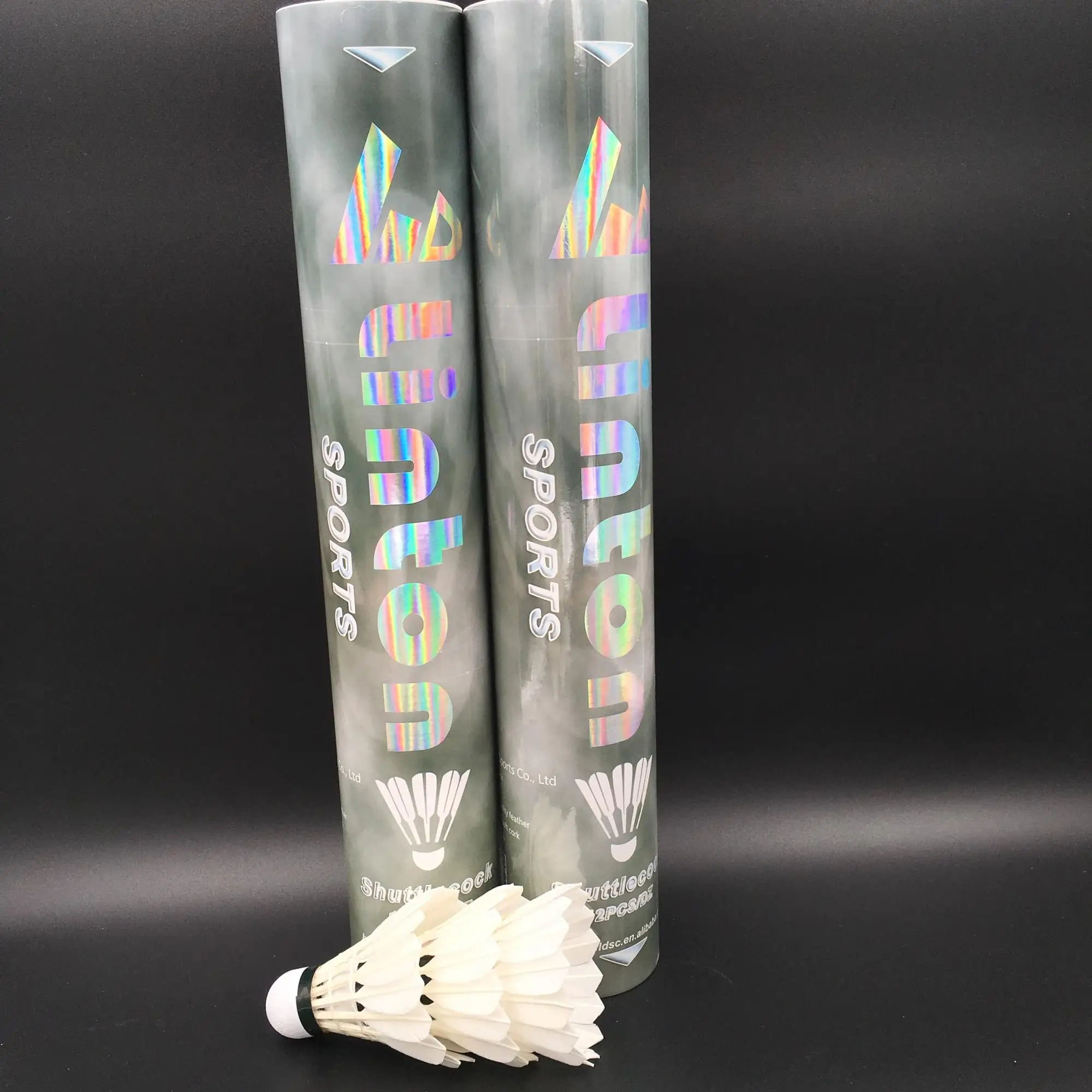 Linton 12 шт. портативные воланы для бадминтона из белого гусиного пера уличных спортивных тренировочных мячей