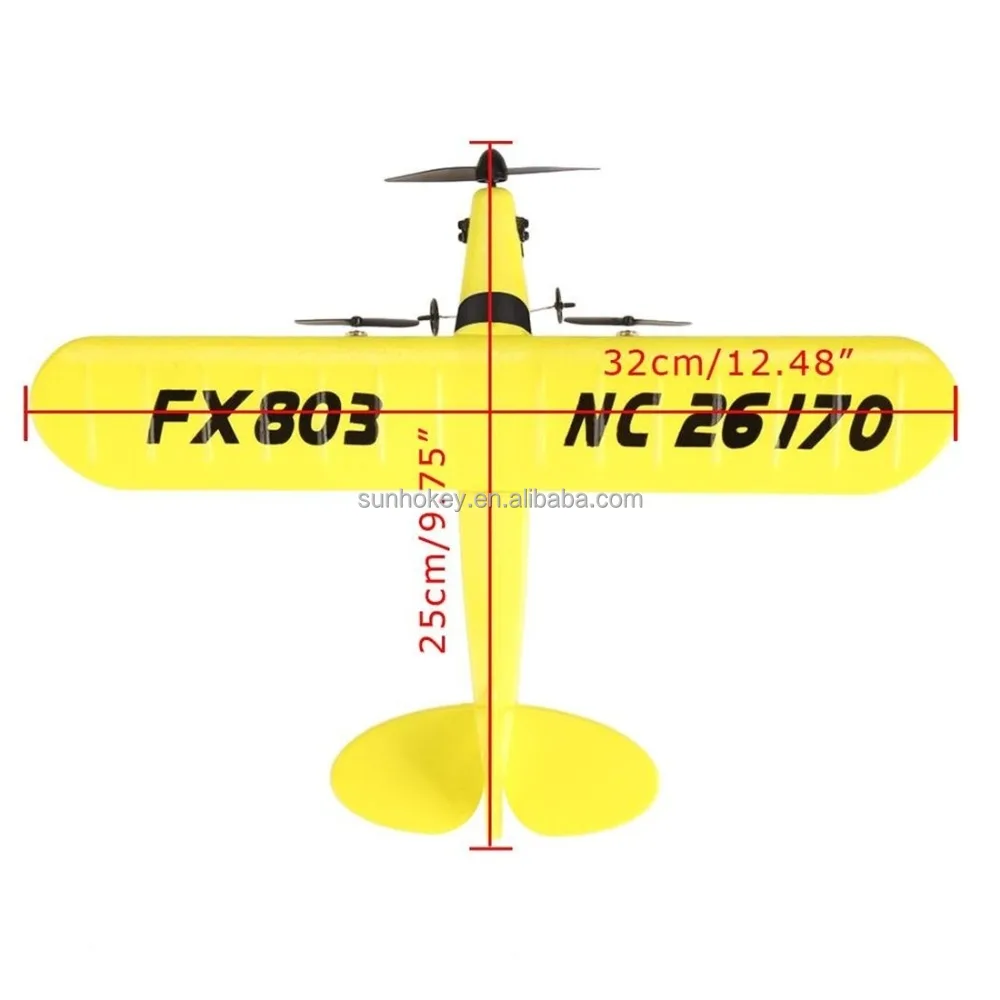 Avião Planador c/ Controle Remoto Modelo Fx 803 Vermelho Rc