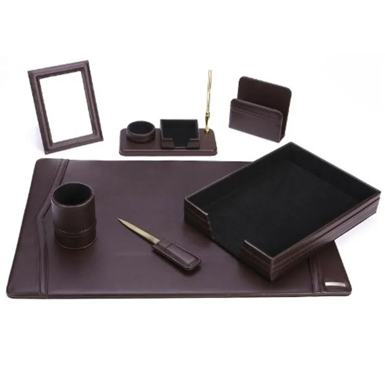 7 Pcs Pu Leather Office Desk Accessories - Buy Office Desk Accessories,Desk  Accessories,Office Accessories Product on 