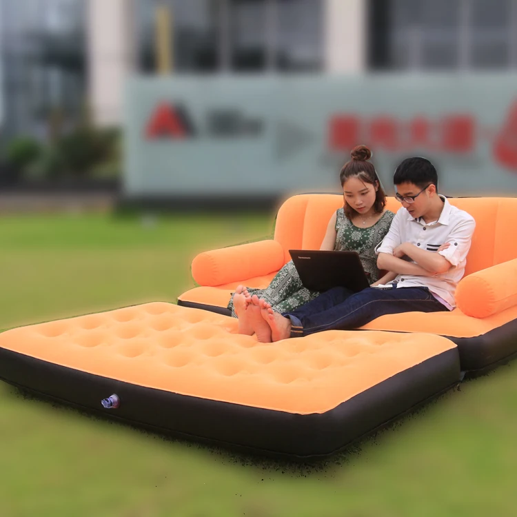 Aufblasbares Outdoor-Camping-Sofa, Tragbare Doppel-Luftliege, Faltbare  Aufblasbare Couch mit Rckenlehne fr Garten und Reisen| Alibaba.com