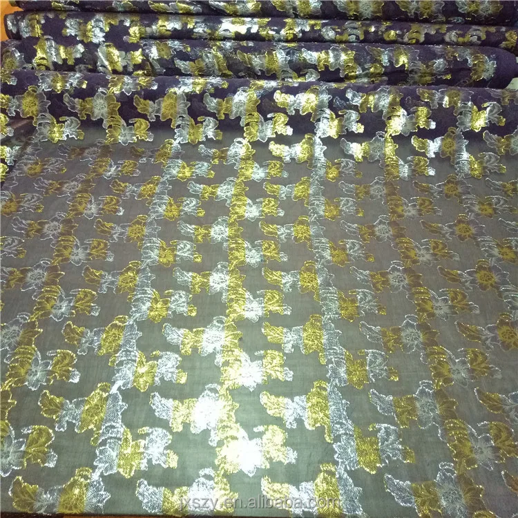 Organic Somali Dirac Silk Brocade Fabric with Metallic Jacquard Lurex for Girls' Dresses Weddings Costumes