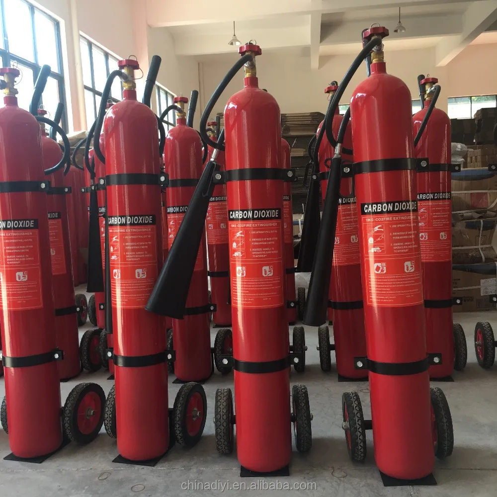 ABC Powder Empty Fire Extinguisher with Wheel / Trolley Fire Extinguisher Valve / Power Capacity