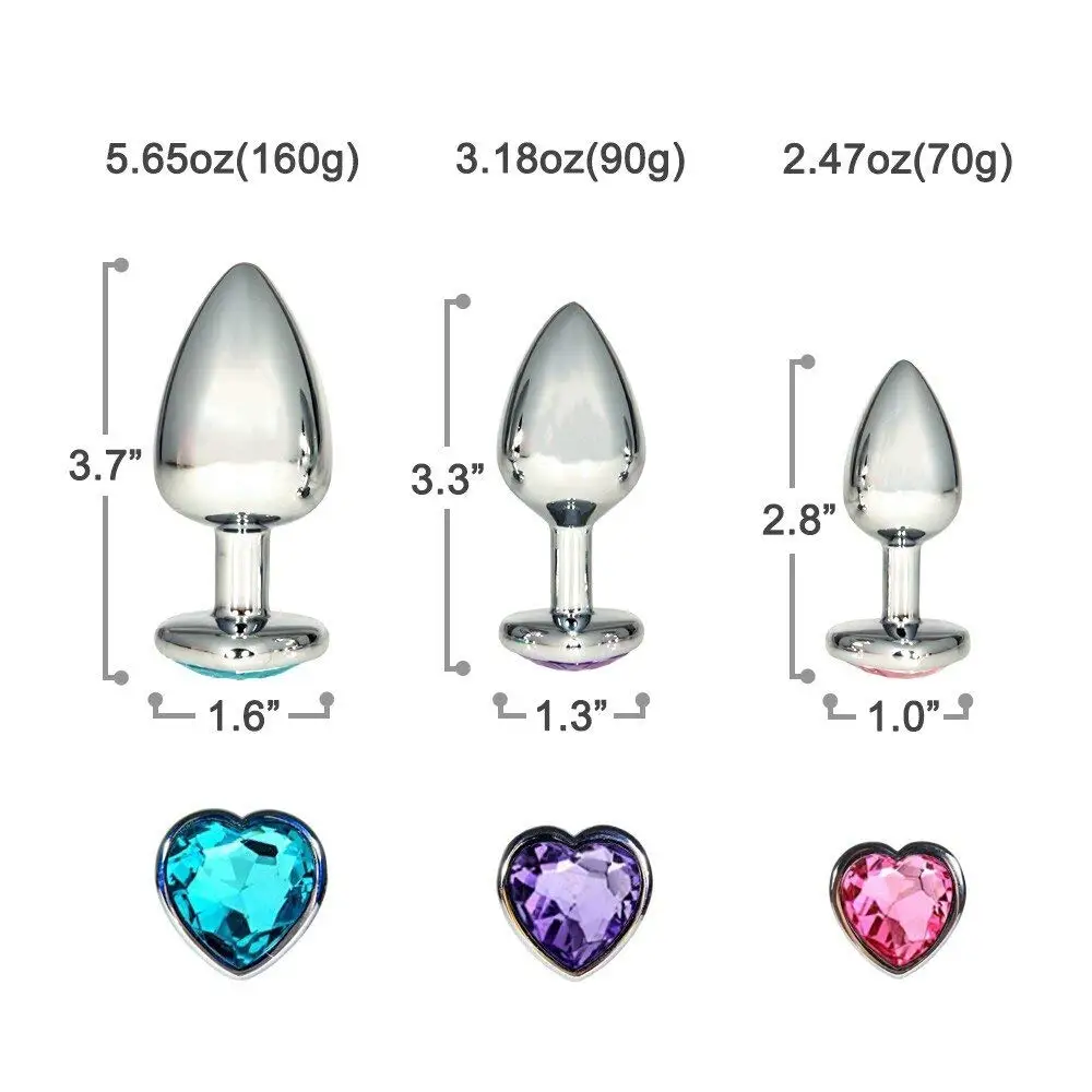 Heart Shape Jewelry Anal Plug Metal Plug Sex Tools Butt Trainer Toys|  Alibaba.com