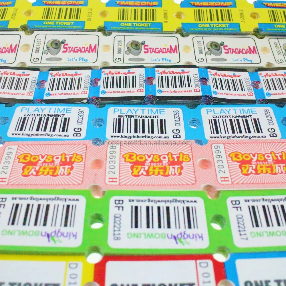 Custom Professional Painting Redemption Ticket  Paper Ticket Redemption Ticket Roll