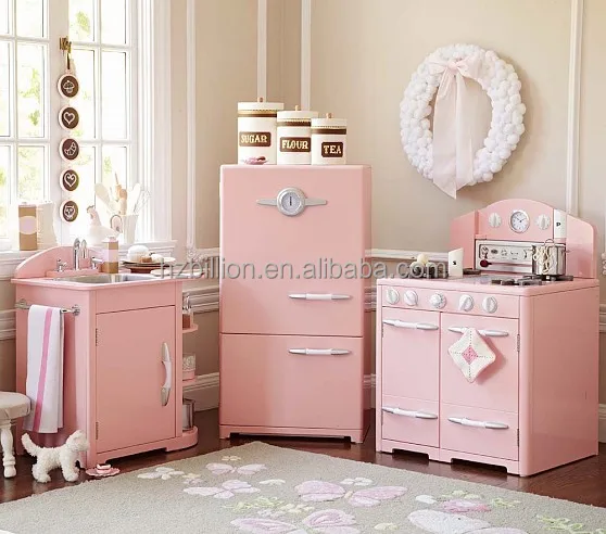 New Customize 3 Piece Set Educational Toy Pretend Play Wooden Children Kitchen Toy Set