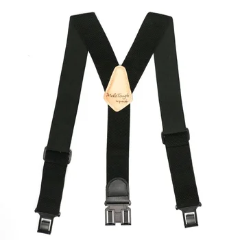 Melo Tough Perry Suspenders With Non-metal Belt Clip End ,2 inch width Full Elastic Y back Style