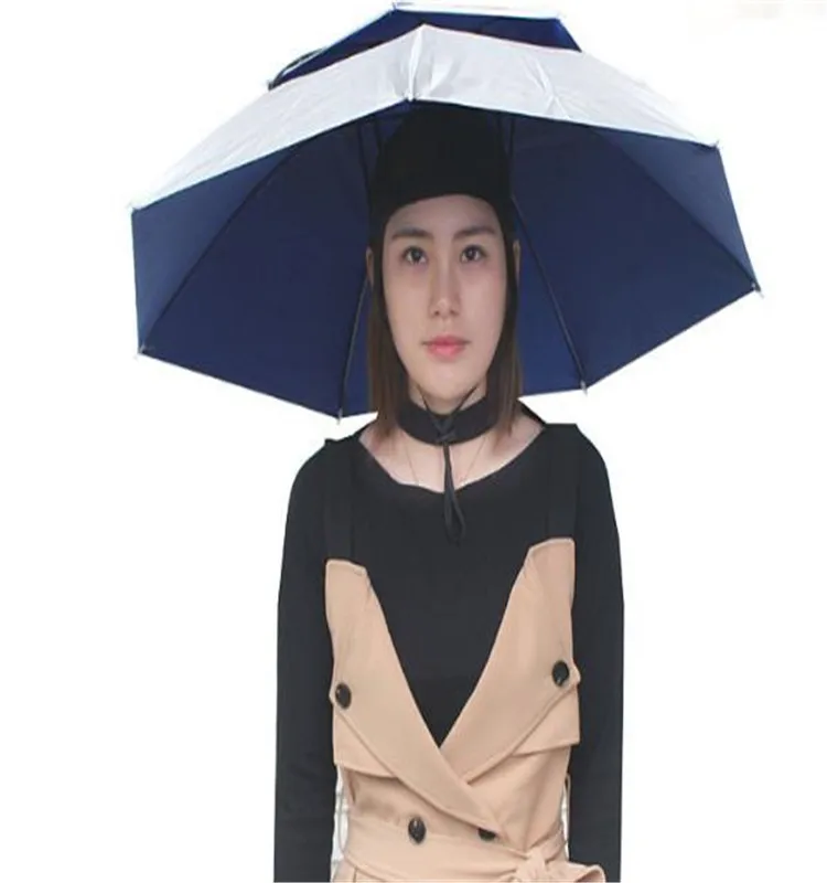 wholesale Portable Hands-Free Umbrella Cap,Folding Outdoor