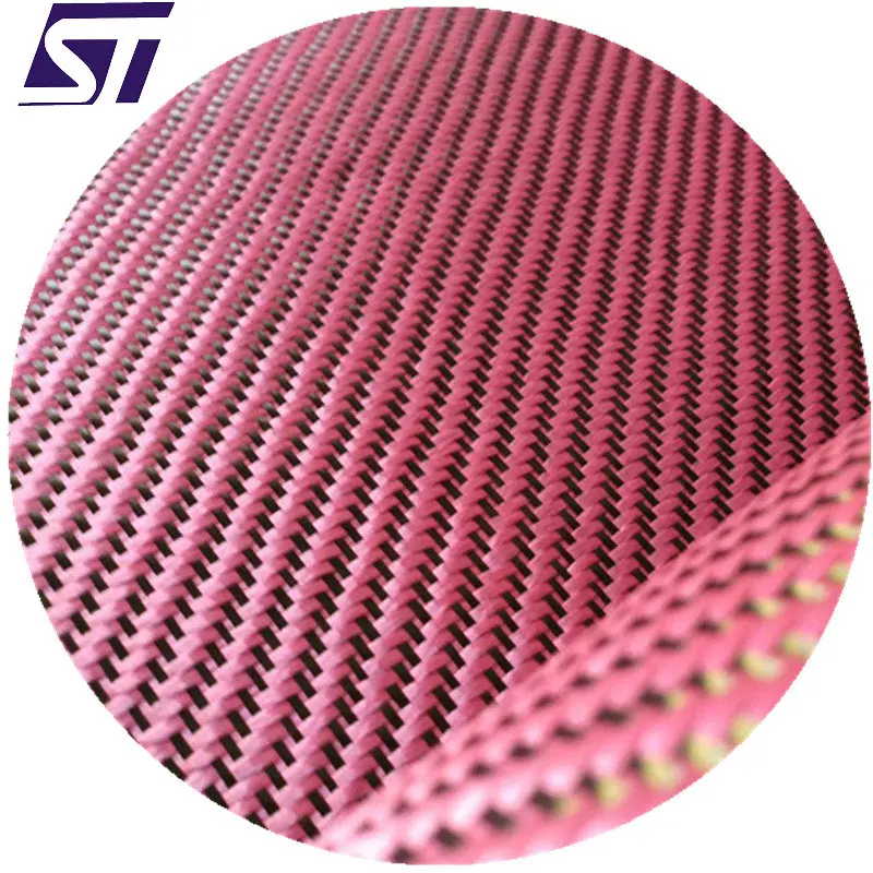 Цветная 3k кевларовая гибридная ткань из углеродного волокна для корпуса мобильного телефона