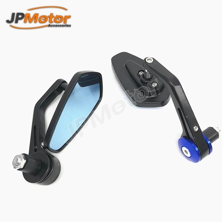 JPMotor-Черное круглое зеркало заднего вида, универсальное боковое зеркало для мотоцикла с ЧПУ