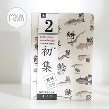 MOUSRS Flower Bird Tree Fish Notebook Empty Page Note Book Sketchbook Journal kawaii school supplies