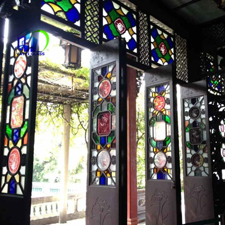 Stained Glass With Pattern Cathedral Glass