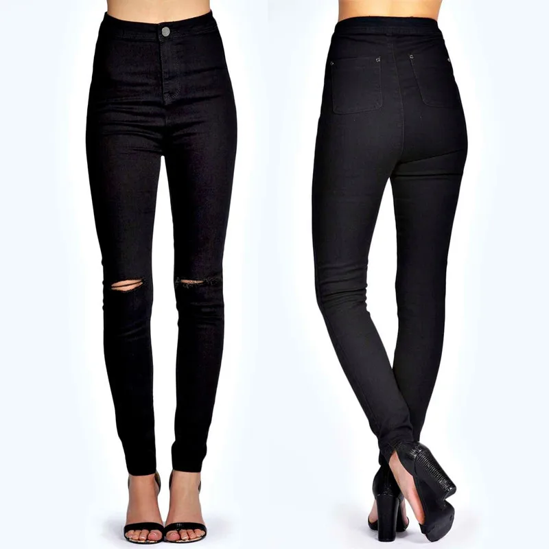 19 Wholesale High Waist Skinny Black Ripped Jeans Woman Lady Denim Leggings New Style Fashion Girls Jeans Buy High Waist Denim Leggings Jeans Woman Lady New Style Fashion Girls Jeans Product On Alibaba Com