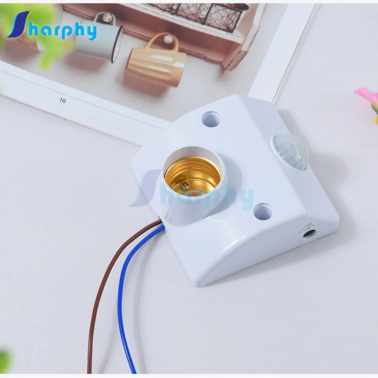 E27 220V Automatic Light Lamp Holder with Infrared Motion Sensor Human Body Induction Lamp Switch Electronic Accessory