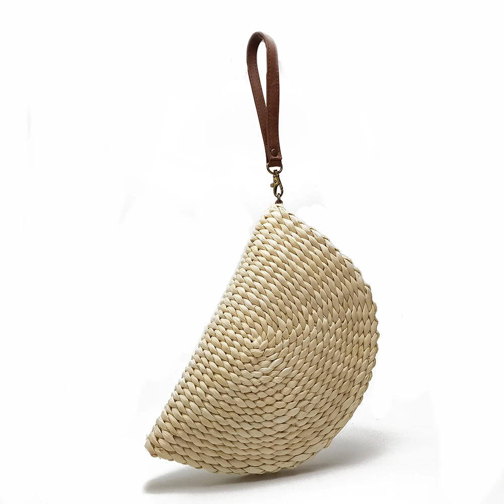 Women Crossbody Bags Round Woven Top-Handle Bags Summer Fashion Casual  Simple Elegant Holiday Handmade Lady Straw Bag