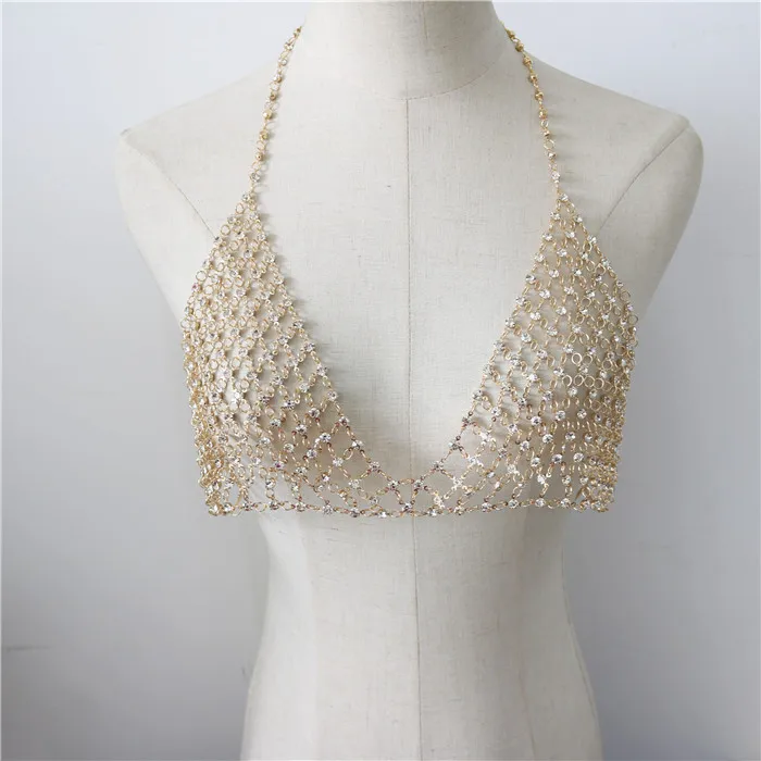 Gold Rhinestone Bralette