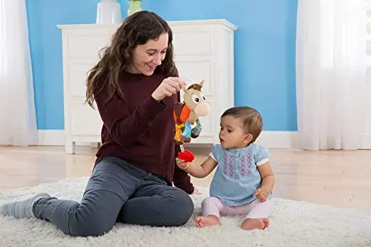 По индивидуальному заказу Новые Творческие Плюшевые игрушки животных клип и яблочко коляска осла который учится ходить