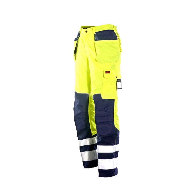 Fashion Design Custom Construction Worker Uniforms Safety Pants With High Visibility Strap