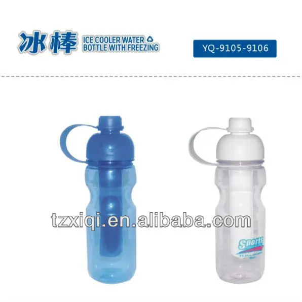 YAQI 500ml Transparent Water Bottle With Ice Stick Portable Bike Sports Unbreakable Plastic Bottle