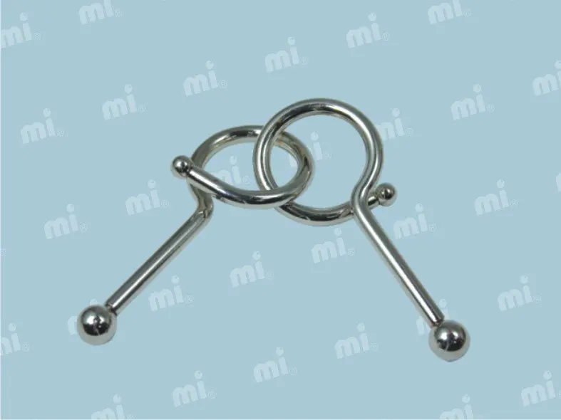New Good Design Metal Steel Interesting Brain Teaser Wire Loop Puzzle Brain Teaser Toy Metal Game