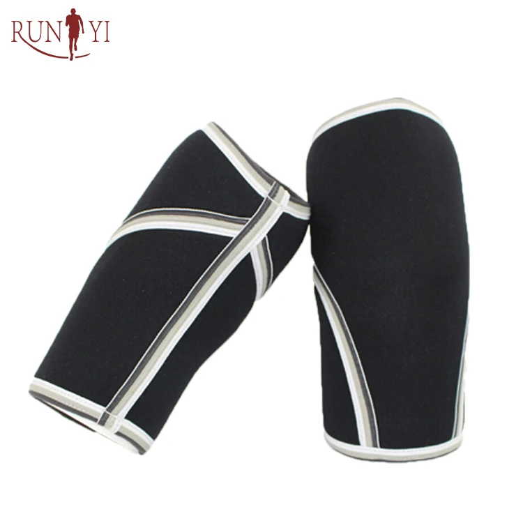 Amazon продавец на заказ противоскользящая силиконовая полоса SCR неопреновый 7 мм коленный рукав компрессионная поддержка колена для тяжелой